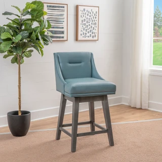 Thumbnail 13: Linon Linon Bastille 26 in. Upholstered Wood Counter Stool  