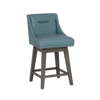 Thumbnail 1: Linon Linon Bastille 26 in. Upholstered Wood Counter Stool  