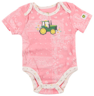 Thumbnail 1: John Deere Baby Girls Short Sleeve Print Bodysuit 
