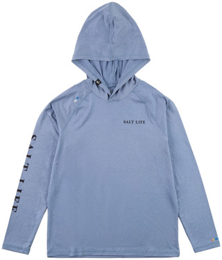 Thumbnail 1: Salt Life Big Boys Long Sleeve Performance Jaws Hoodie Shirt 