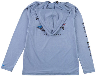 Thumbnail 3: Salt Life Big Boys Long Sleeve Performance Jaws Hoodie Shirt 