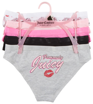 Thumbnail 1: Juicy Couture Women's 5 Pk Cotton Logo Bikini Panties 