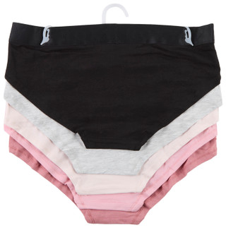 Thumbnail 2: ROXY Junior's 5 Pk Logo Band Hipster Panties 