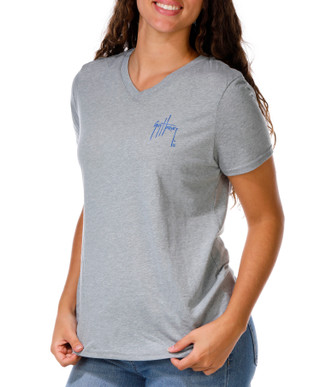 Thumbnail 3: Guy Harvey Women's V-Neck Manatee Coral Tee 