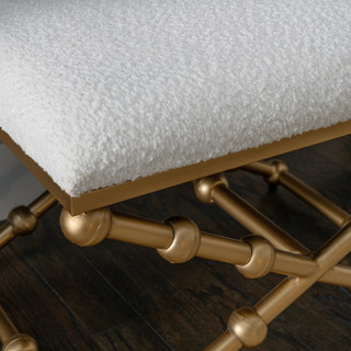 Thumbnail 4: Linon Linon Ashburn Campaign Sphere Stool  