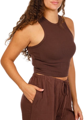 Thumbnail 2: Hunter & Brown Juniors 2 Pc Woven Tank & Wide Leg Pants Set 