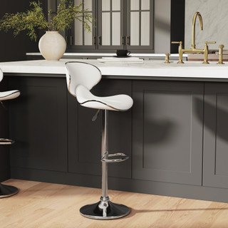 Thumbnail 9: Linon Linon Beldon White Abs Barstool 