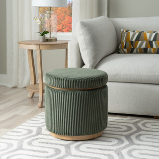 Thumbnail 4: Linon Linon Blanche Storage Ottoman Corduroy  