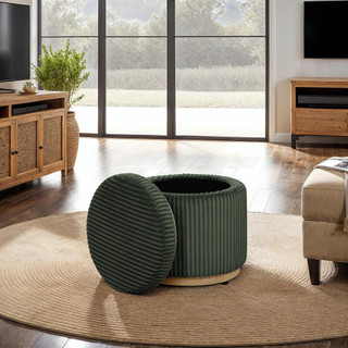 Thumbnail 7: Linon Linon Blanche Storage Ottoman Corduroy  