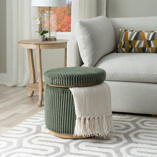 Thumbnail 9: Linon Linon Blanche Storage Ottoman Corduroy  