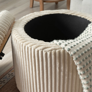 Thumbnail 7: Linon Linon Blanche Storage Ottoman Corduroy  