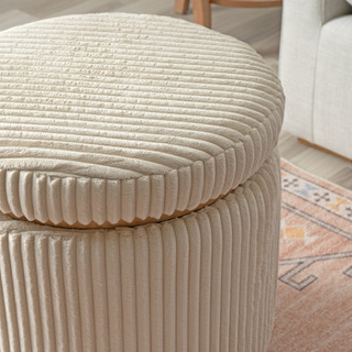 Thumbnail 8: Linon Linon Blanche Storage Ottoman Corduroy  
