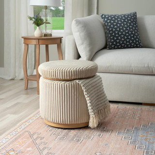 Thumbnail 10: Linon Linon Blanche Storage Ottoman Corduroy  