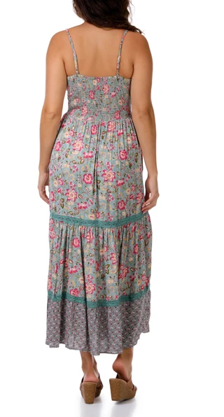 Thumbnail 3: Angie Juniors Palm Cutout Maxi Dress 