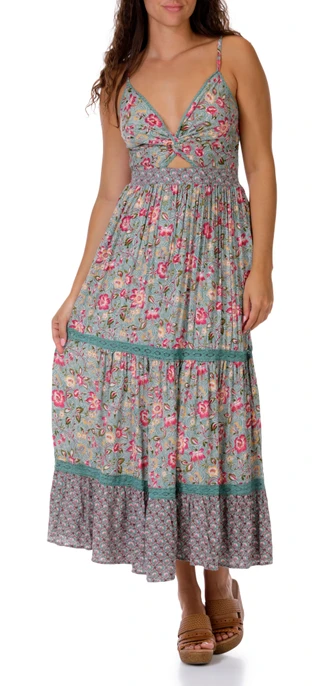 Thumbnail 1: Angie Juniors Palm Cutout Maxi Dress 