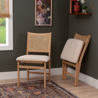 Thumbnail 11: Linon Linon Bauer Cane Folding Chair 