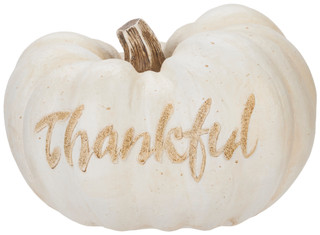 Thumbnail 1: Autumn Gatherings 13.5 in Thankful Pumpkin Harvest Home Accent 