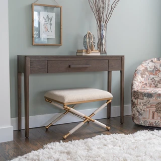 Thumbnail 6: Linon Linon Asburn Campaign Accent Stool  