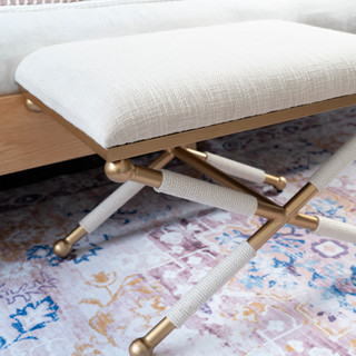 Thumbnail 10: Linon Linon Asburn Campaign Accent Stool  