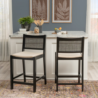 Thumbnail 10: Linon Linon Bauer 2 Pc. Cane Counter Stool Set  