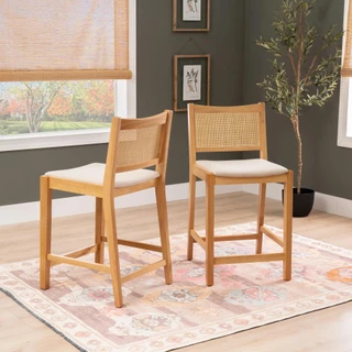 Thumbnail 9: Linon Linon Bauer 2 Pc. Cane Counter Stool Set  