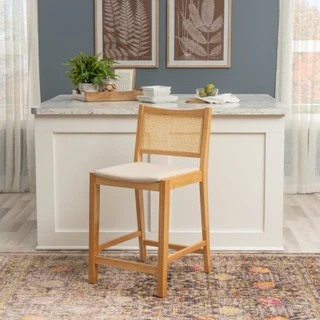 Thumbnail 11: Linon Linon Bauer 2 Pc. Cane Counter Stool Set  