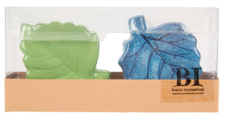 Thumbnail 1: Boston International 2 Pc Ceramic Leaves Salt & Pepper Shakers 
