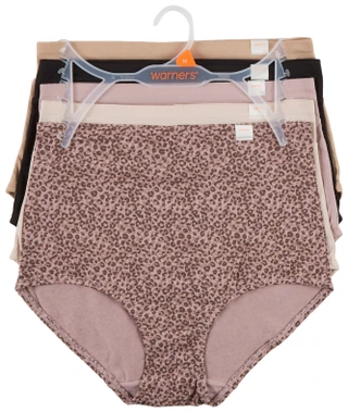 Thumbnail 2: Warner's 5 Pk Cotton Tailored Brief Panties 