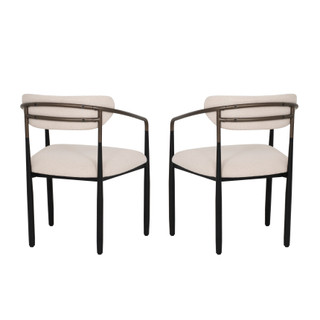 Thumbnail 2: Linon Linon Bonlyn 2 Pc. Metal Upholstered Dining Chairs Set 
