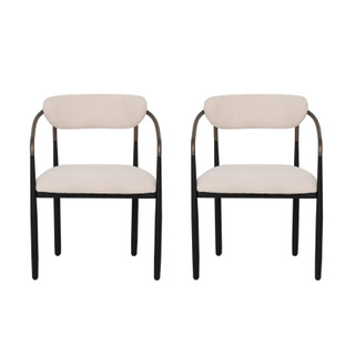 Thumbnail 11: Linon Linon Bonlyn 2 Pc. Metal Upholstered Dining Chairs Set 