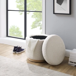 Thumbnail 5: Linon Linon Blanche Storage Ottoman  