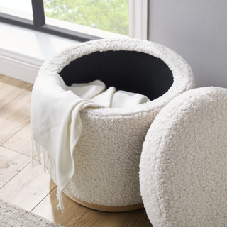 Thumbnail 6: Linon Linon Blanche Storage Ottoman  