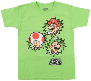 Thumbnail 1: MARIO BROTHERS Little Boy's Short Sleeve Mario Graphic Tee 
