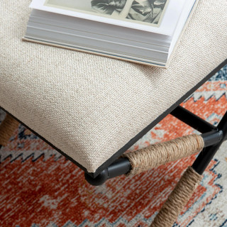 Thumbnail 6: Linon Linon Ashburn Campaign Accent Stool 