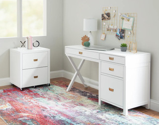 Thumbnail 6: Linon Linon Peggy Side Storage Desk  