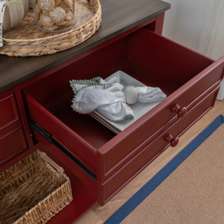 Thumbnail 3: Linon Linon Aster 48 in. 2 Drawer Storage Shelf Buffet  