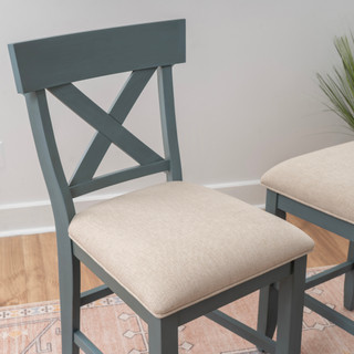 Thumbnail 9: Linon Linon Belsey 2 Pc. Counter Stool Blue Set  