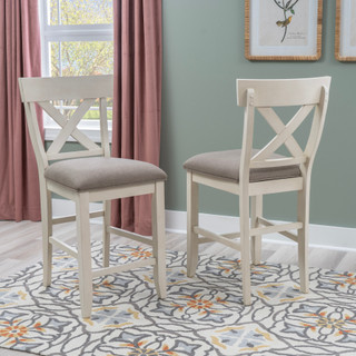 Thumbnail 4: Linon Linon Belsey 2 Pc. Counter Stool Blue Set  