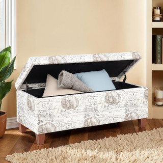 Thumbnail 3: Linon Linon Carmen Swirl Storage Ottoman 
