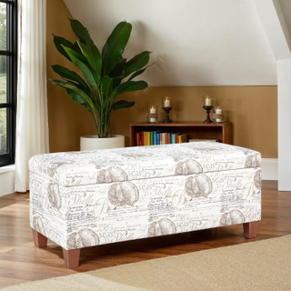 Thumbnail 7: Linon Linon Carmen Swirl Storage Ottoman 