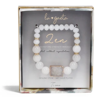 Thumbnail 1: LU GAETA Women's Zen Moonstone Strength Bracelet 