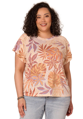 Thumbnail 1: Democracy Plus Short Sleeve Print Boyfriend Tee 