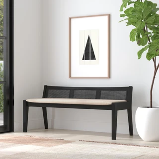 Thumbnail 3: Linon Linon Bauer Claudette Cane Bench 
