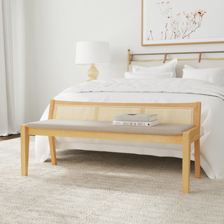 Thumbnail 5: Linon Linon Bauer Claudette Cane Bench 