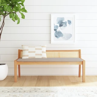 Thumbnail 6: Linon Linon Bauer Claudette Cane Bench 