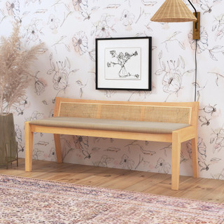 Thumbnail 8: Linon Linon Bauer Claudette Cane Bench 
