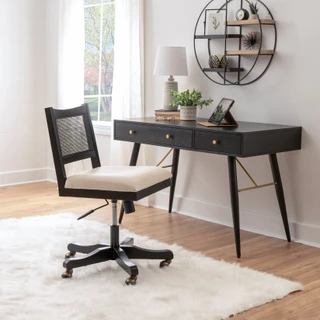 Thumbnail 4: Linon Linon Bauer Swivel Office Chair 