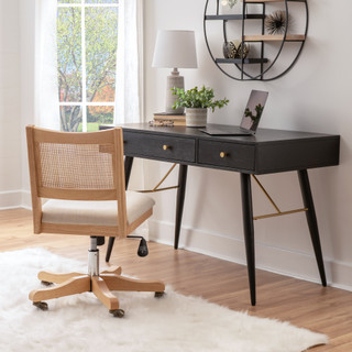 Thumbnail 2: Linon Linon Bauer Swivel Office Chair 