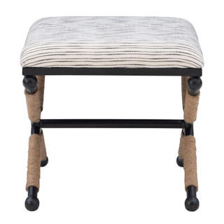 Thumbnail 7: Linon Linon Ashburn Campaign Striped Accent Stool 