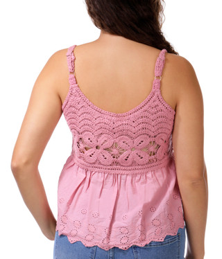 Thumbnail 3: Sagebrook Home Juniors Crochet Peplum Tank 